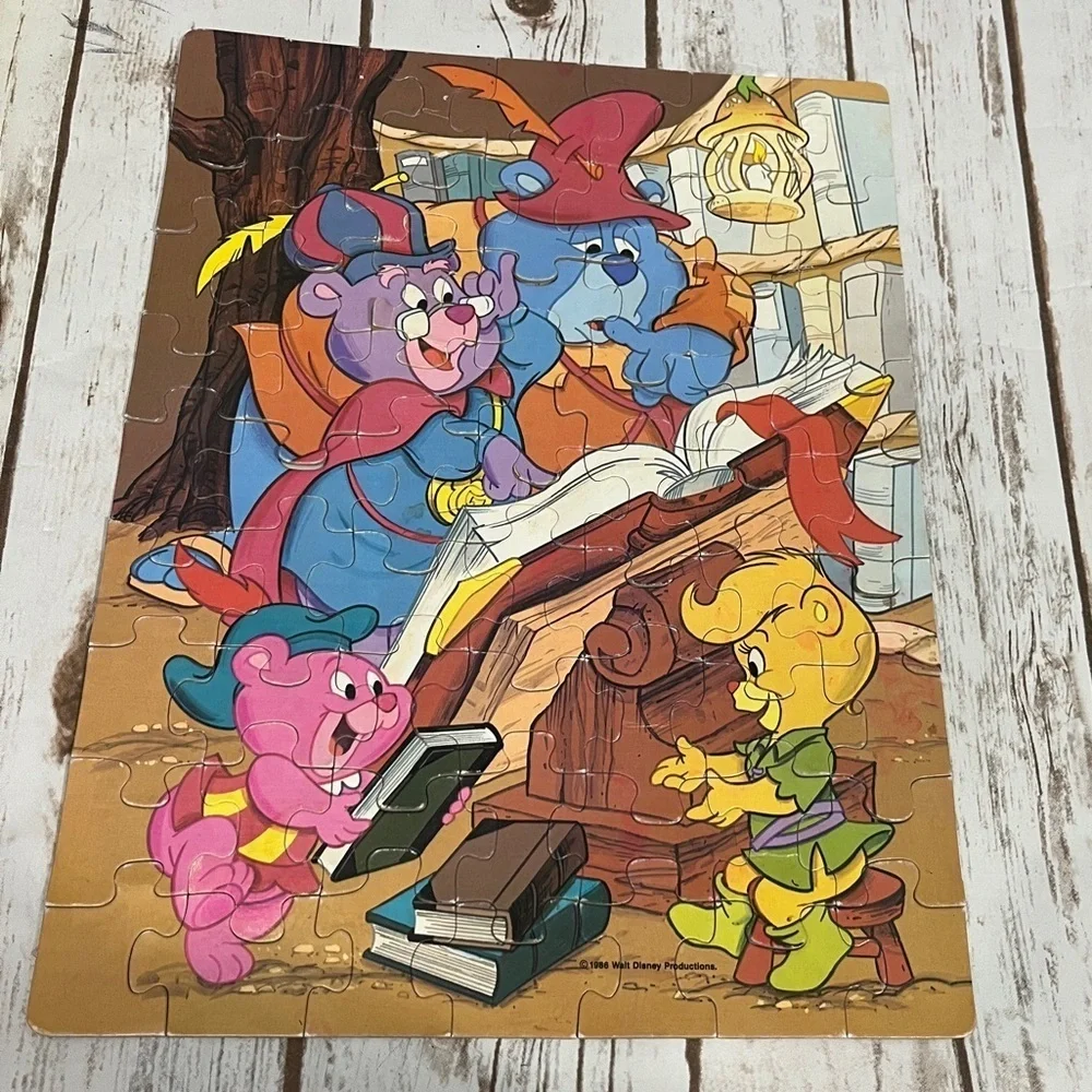 Vintage 1985 Walt Disney Gummi‎ Bears 65 Piece Jigsaw Puzzle Golden Complete